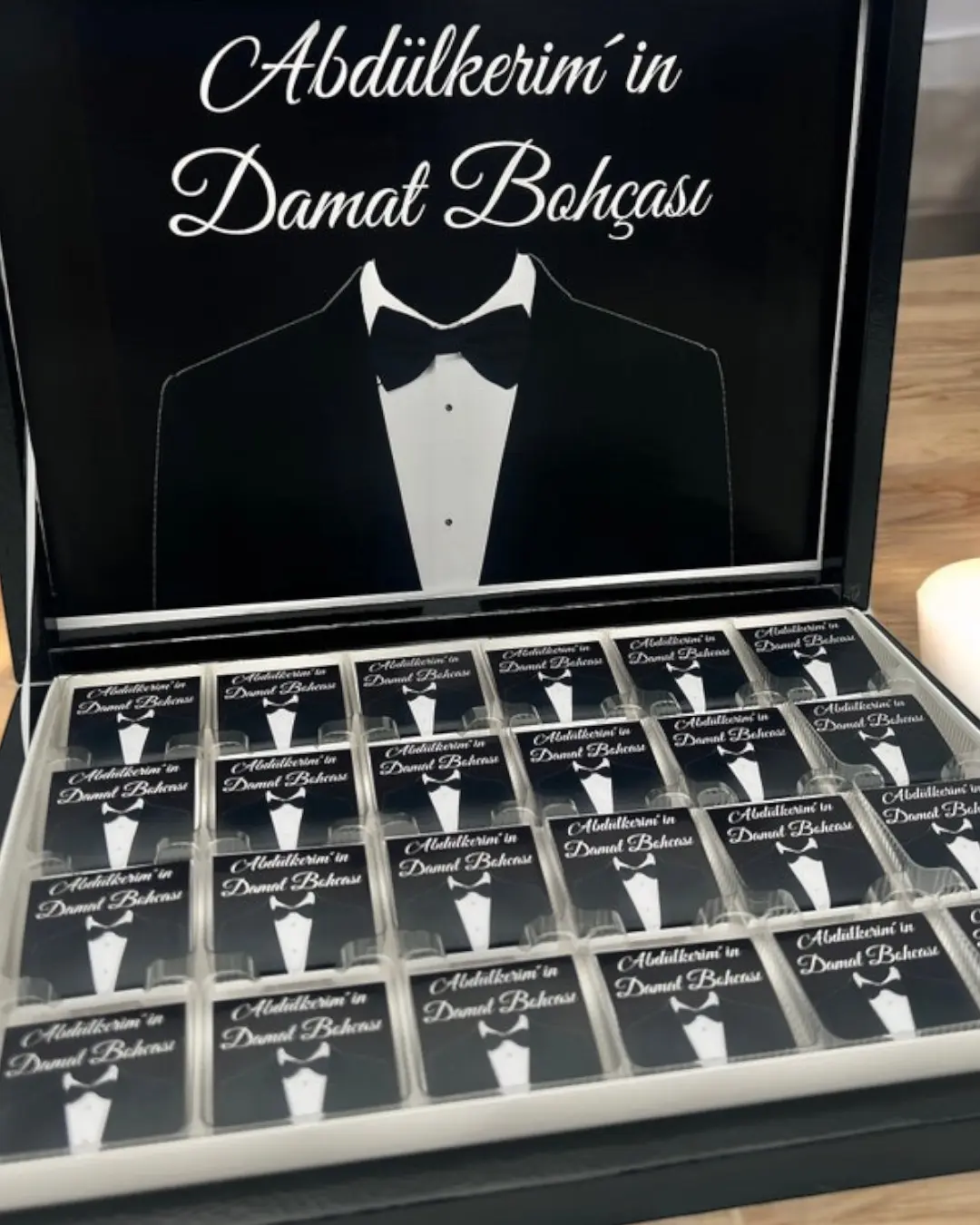 Juno Söz Nişan Damat Bohça Çikolatası - Görsel 2