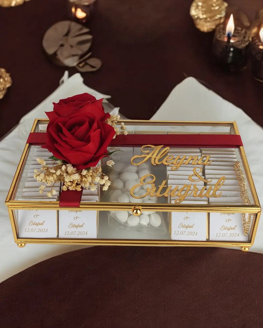 Tristan Gold Kız İsteme Söz Nişan Çikolatası - Görsel 2